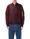 Alpha Industries Ma Tt Light Nylon Flight Jacket In Brown