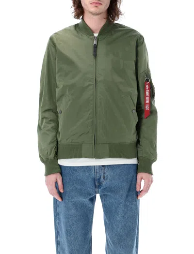 Alpha Industries Ma Tt Light Nylon Flight Jacket In Green