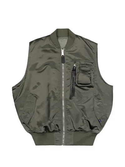 Alpha Industries Ma-1 Base Uv Gilet In Green