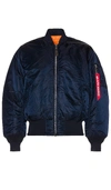 Alpha Industries Ma-1 Bomber Jacket In Blue