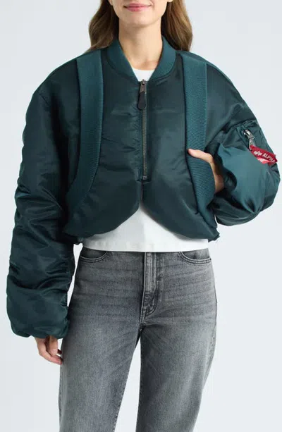 Alpha Industries Ma-1 Flight Jacket In Green
