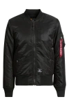 Alpha Industries Ma-1 Regular Fit Flight Jacket Black In Black