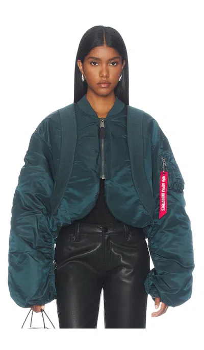 Alpha Industries Ma-1 Oversized Fit Flight Jacket In Green