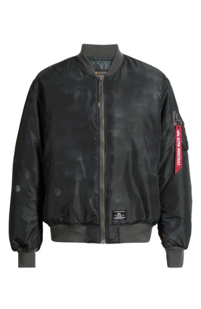Alpha Industries Ma-1 Relaxed Bomber Jacket In Black