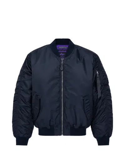 Alpha Industries Ma-1 Ultraviolet Bomber Jacket In Blue