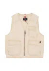 Alpha Industries Man Canvas Acid Vest Vintage White
