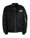 Alpha Industries Man Jacket Black Size Xxl Nylon In Black