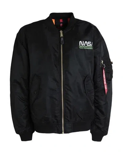 Alpha Industries Man Jacket Black Size Xxl Nylon