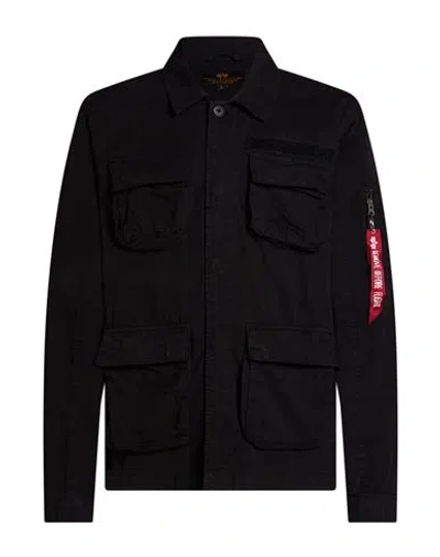 Alpha Industries Man Jacket Black Size Xl Cotton