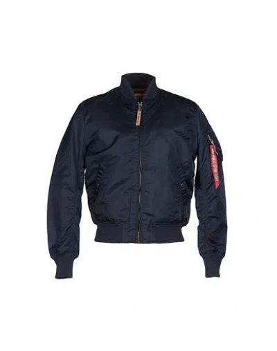 Alpha Industries Man Jacket Midnight Blue Size Xl Nylon