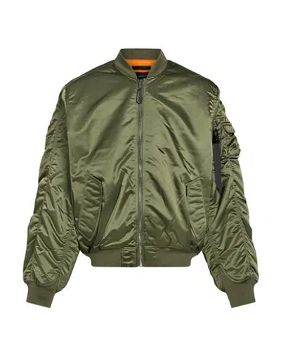 Alpha Industries Man Jacket Military Green Size L Nylon