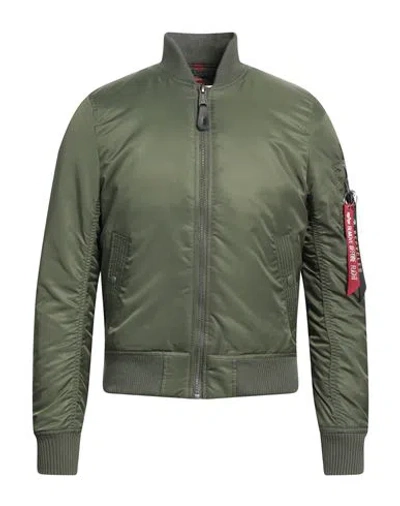 Alpha Industries Man Jacket Military Green Size L Polyester