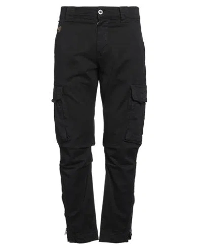 Alpha Industries Man Pants Black Size 28 Cotton, Elastane