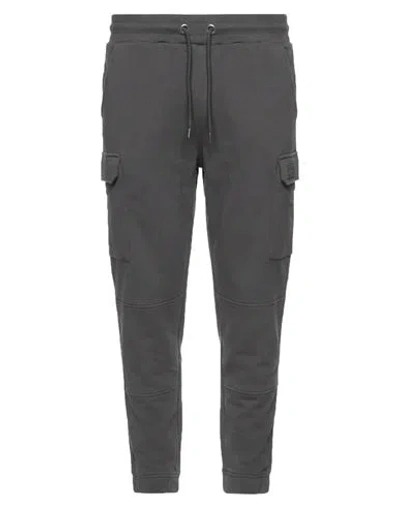 Alpha Industries Man Pants Charcoal Size Xl Cotton, Polyester In Gray