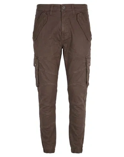 Alpha Industries Man Pants Dark Brown Size 30 Cotton