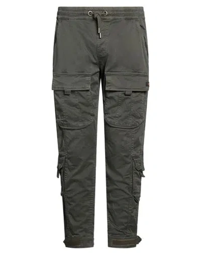 Alpha Industries Man Pants Dark Green Size M Cotton, Elastane