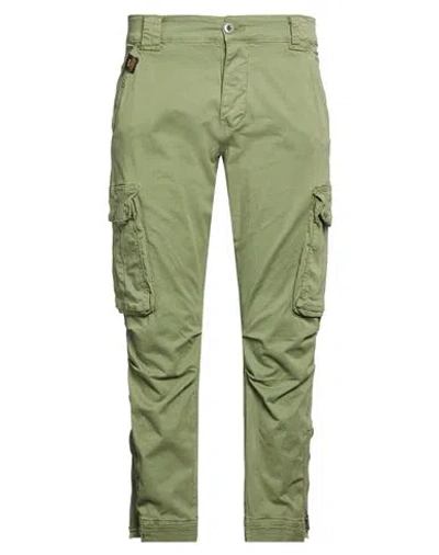 Alpha Industries Man Pants Military Green Size 36 Cotton, Elastane