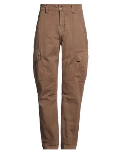 Alpha Industries Man Pants Taupe Size 34 Cotton In Brown
