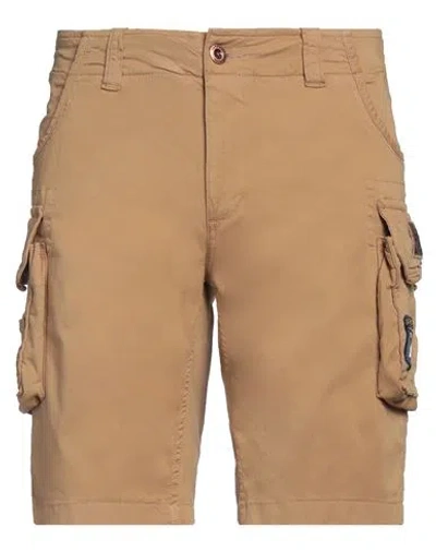 Alpha Industries Man Shorts & Bermuda Shorts Camel Size 29 Cotton, Elastane In Beige