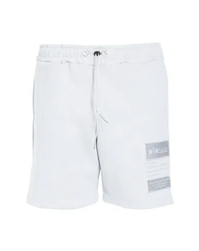 Alpha Industries Man Shorts & Bermuda Shorts Light Grey Size L Cotton, Polyester