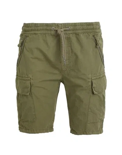 Alpha Industries Man Shorts & Bermuda Shorts Military Green Size L Cotton