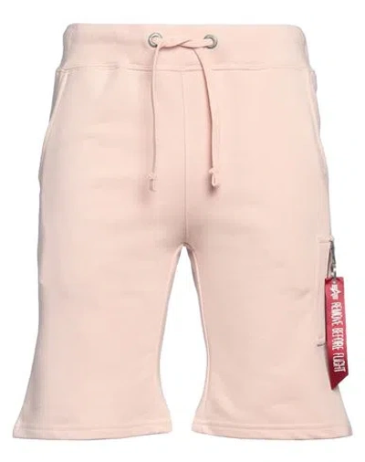 Alpha Industries Man Shorts & Bermuda Shorts Pink Size M Cotton, Polyester