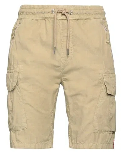 Alpha Industries Man Shorts & Bermuda Shorts Sand Size Xl Cotton In Neutral