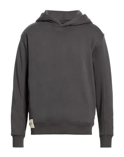 Alpha Industries Man Sweatshirt Charcoal Size L Cotton, Polyester In Multi