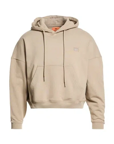Alpha Industries Man Sweatshirt Khaki Size L Cotton, Polyester In Neutral