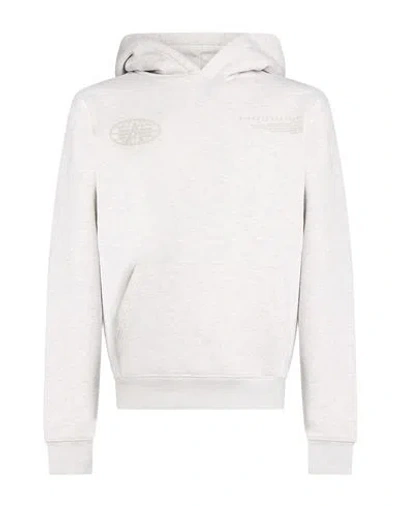 Alpha Industries Man Sweatshirt Light Grey Size L Cotton, Polyester In White