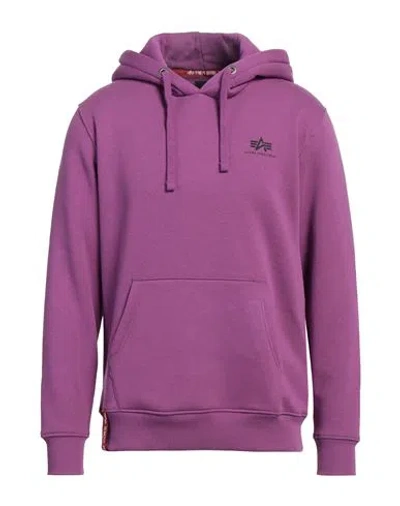 ALPHA INDUSTRIES ALPHA INDUSTRIES MAN SWEATSHIRT LIGHT PURPLE SIZE M COTTON, POLYESTER 