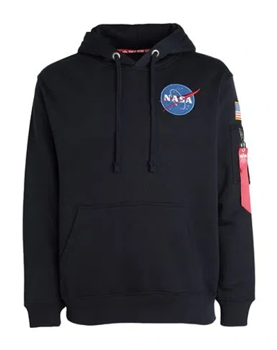 Alpha Industries Man Sweatshirt Midnight Blue Size S Cotton, Polyester