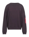 Alpha Industries Man Sweatshirt Plum Size Xxl Cotton, Polyester
