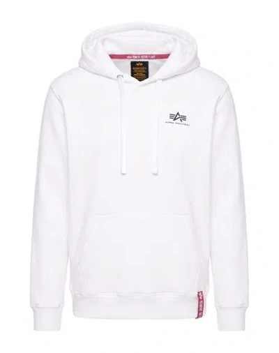 Alpha Industries Man Sweatshirt White Size L Cotton, Polyester