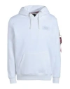 Alpha Industries Man Sweatshirt White Size L Cotton, Polyester