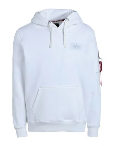 Alpha Industries Man Sweatshirt White Size L Cotton, Polyester In White