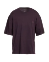 Alpha Industries Man T-shirt Plum Size M Cotton In Purple