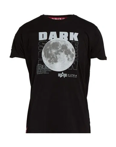 Alpha Industries Man T-shirt Black Size L Cotton