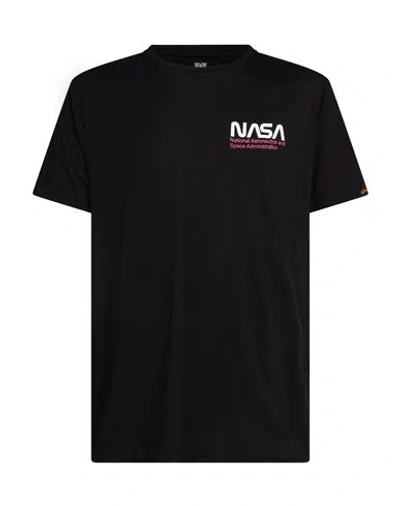 Alpha Industries Man T-shirt Black Size L Cotton