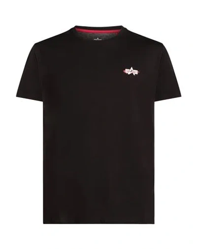 Alpha Industries Man T-shirt Black Size L Cotton