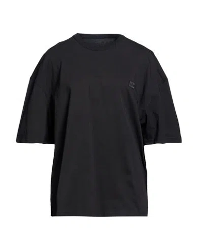 Alpha Industries Man T-shirt Black Size L Cotton In Blue