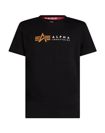 Alpha Industries Man T-shirt Black Size L Cotton