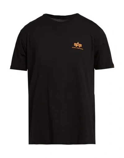 Alpha Industries Man T-shirt Black Size L Cotton