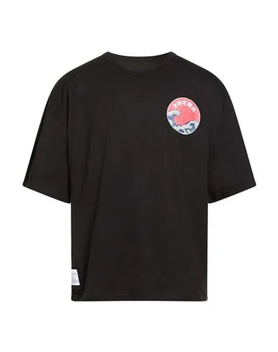 Alpha Industries Man T-shirt Black Size L Cotton In Multi