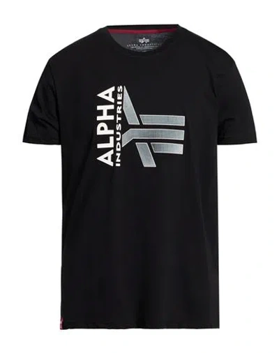 Alpha Industries Man T-shirt Black Size M Cotton