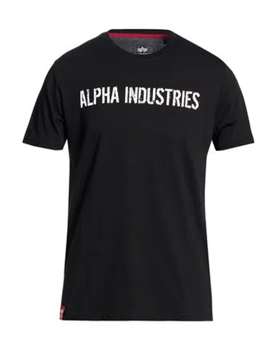 Alpha Industries Man T-shirt Black Size M Cotton