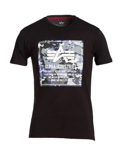 Alpha Industries Man T-shirt Black Size S Cotton