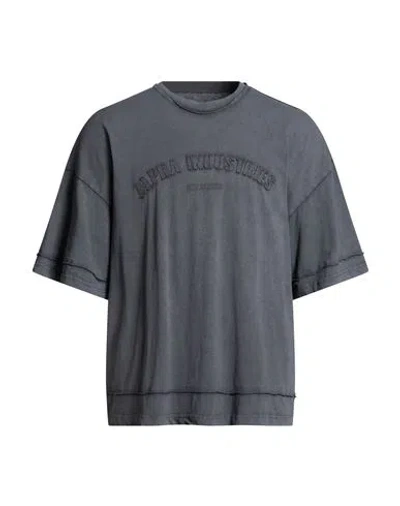 Alpha Industries Man T-shirt Charcoal Size L Cotton In Gray