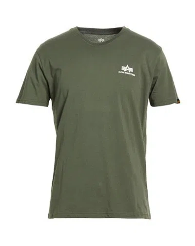 Alpha Industries Man T-shirt Military Green Size L Cotton