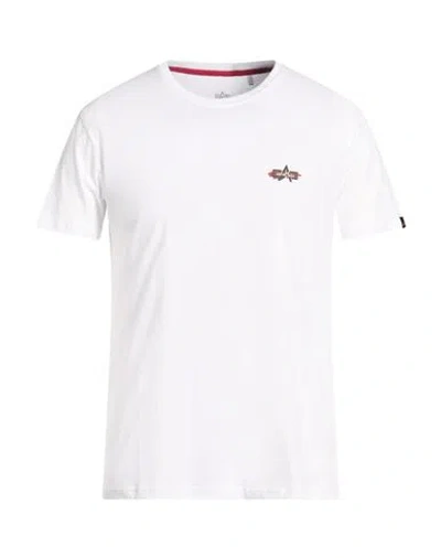 Alpha Industries Man T-shirt White Size L Cotton
